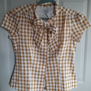 Unique Vintage bow blouse